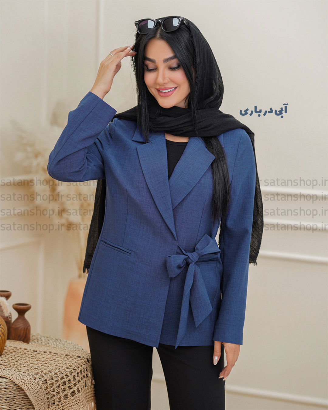 کت روژین آبی درباری